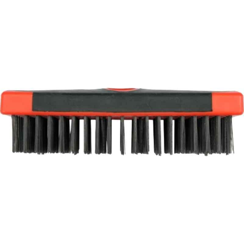 Yato 180x65mm 6 Rows Steel Soft Grip Wire Brush with Wooden Handle, YT-6334