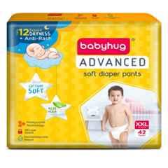 Baby Hug 42 Pcs Polyethylene Advanced Soft Diaper Pant, Size: Double Extra Large