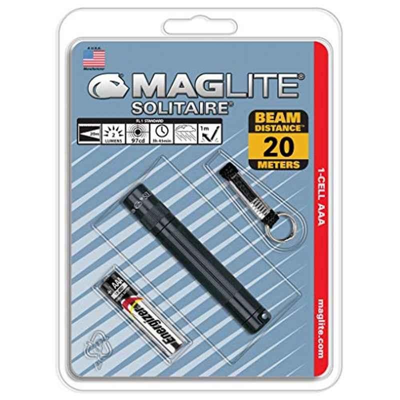 Maglite Aluminium Black Solitaire Torch, K3A016