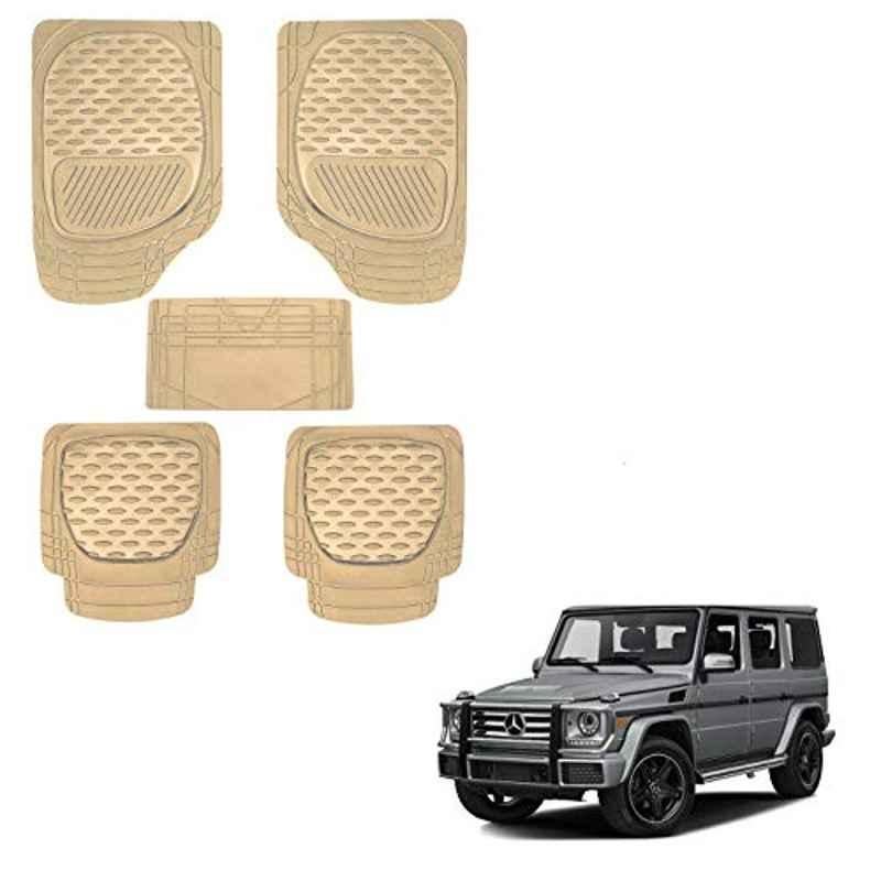 Kozdiko 6255 5 Pcs Rubber & PVC Beige Car Foot Mat Set for Mercedes Benz GLA-Class