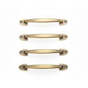 Mix & Match Classic 6 inch Cast Iron Brass Antique Finish Pull Handle for Wardrobe, Cupboard & Window (Pack of 4)