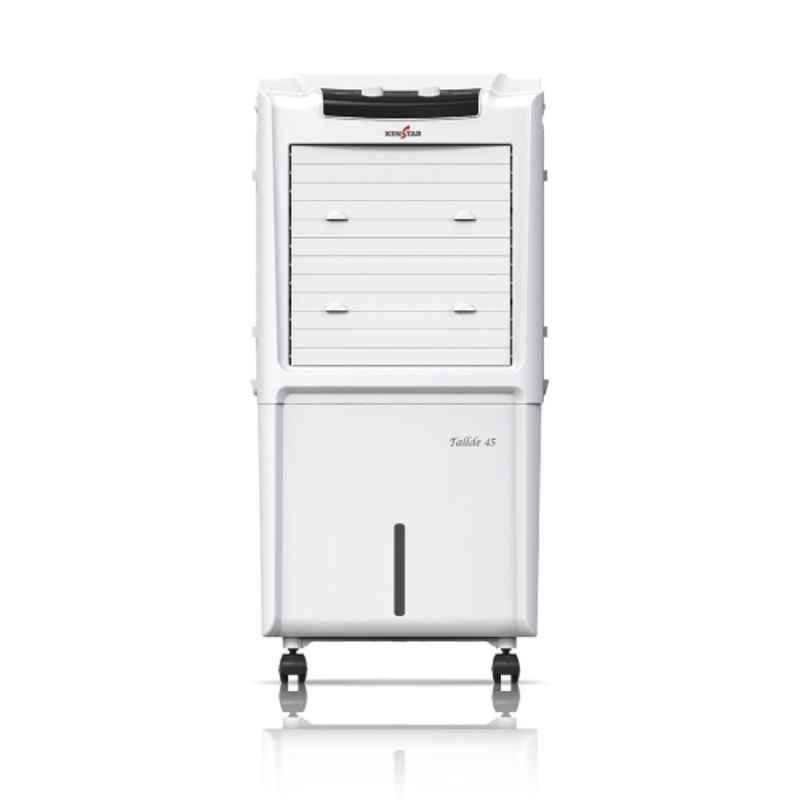 Kenstar Tallde 45 100W 45 Litre Polypropylene White Personal Air Cooler with Honeycomb Pad Cooling & 1 Year Warranty, KT45LINDEF