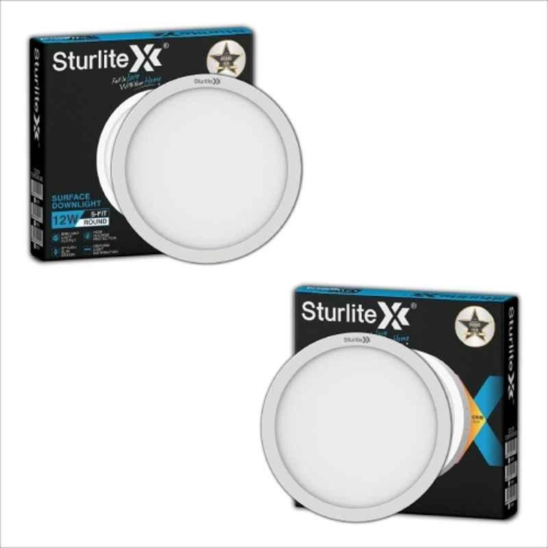 Sturlite S-FIT 12W 960lm Cool White Round LED Surface Light (Pack of 2)