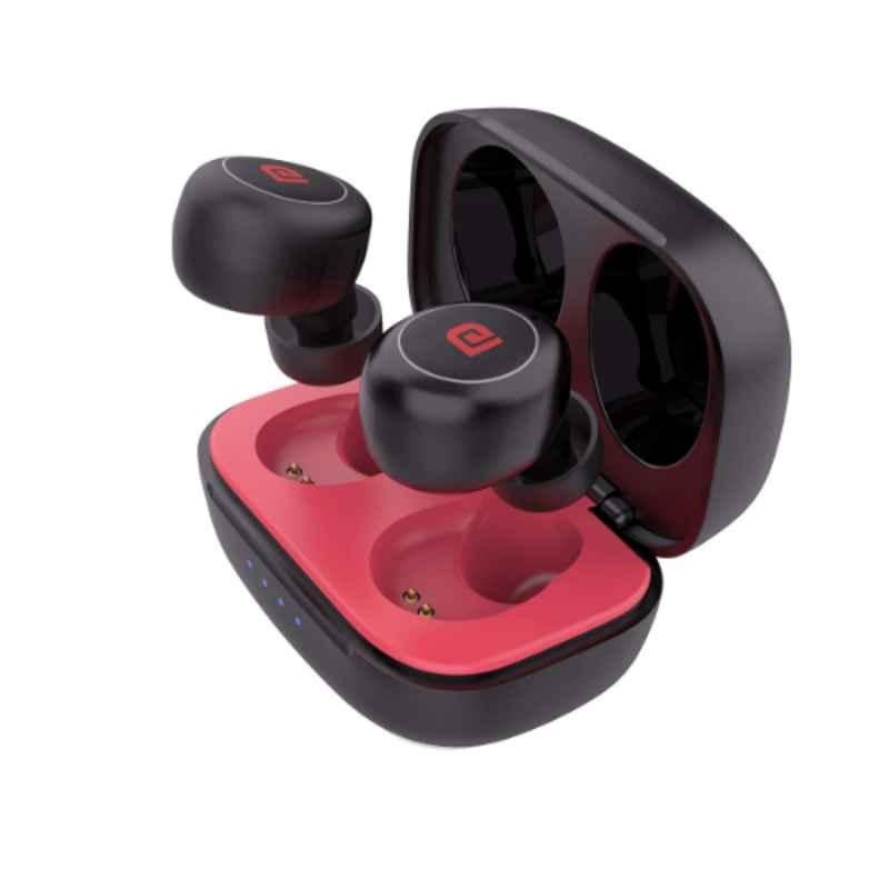 Portronics Harmonics Twins Mini Black & Red HD True Wireless In Ear Stereo Headphones, POR 1164