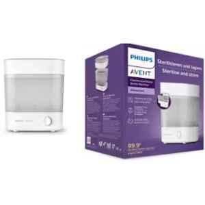 Philips Avent Advanced 650W 6 Slots 3-in-1 Clear White Bottle Sterilizer with BPA Free, SCF291/00