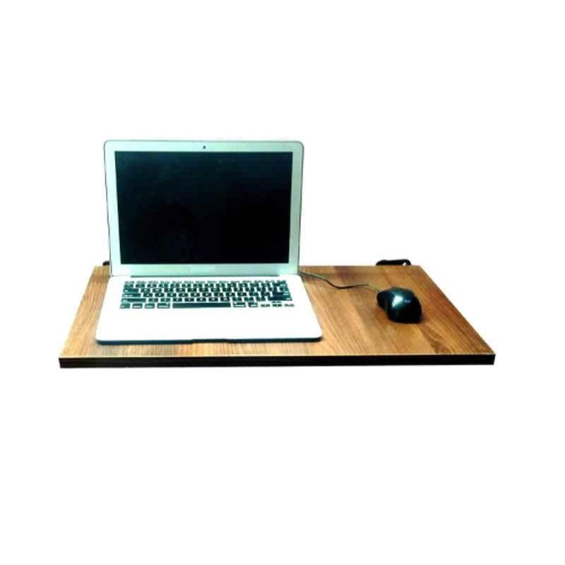 eStand Folding Wall Mounted Brown Table for Study, Laptop, Computer & Office Work