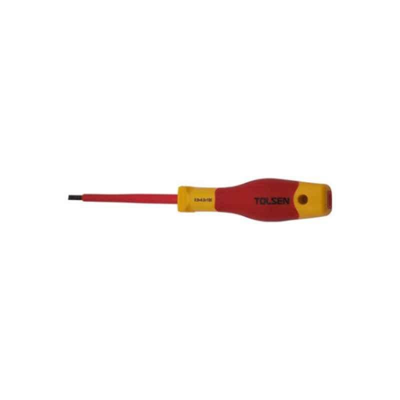 Tolsen 4x100mm Red Slotted Screwdriver, 30208
