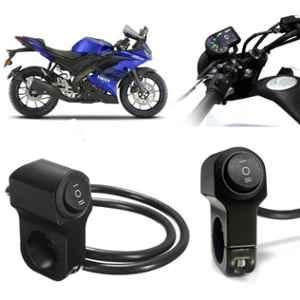 Auto Pearl 12V Aluminium Alloy Black Motorcycle Handlebar Headlight Switch for YZF-R15 V3 New BS6