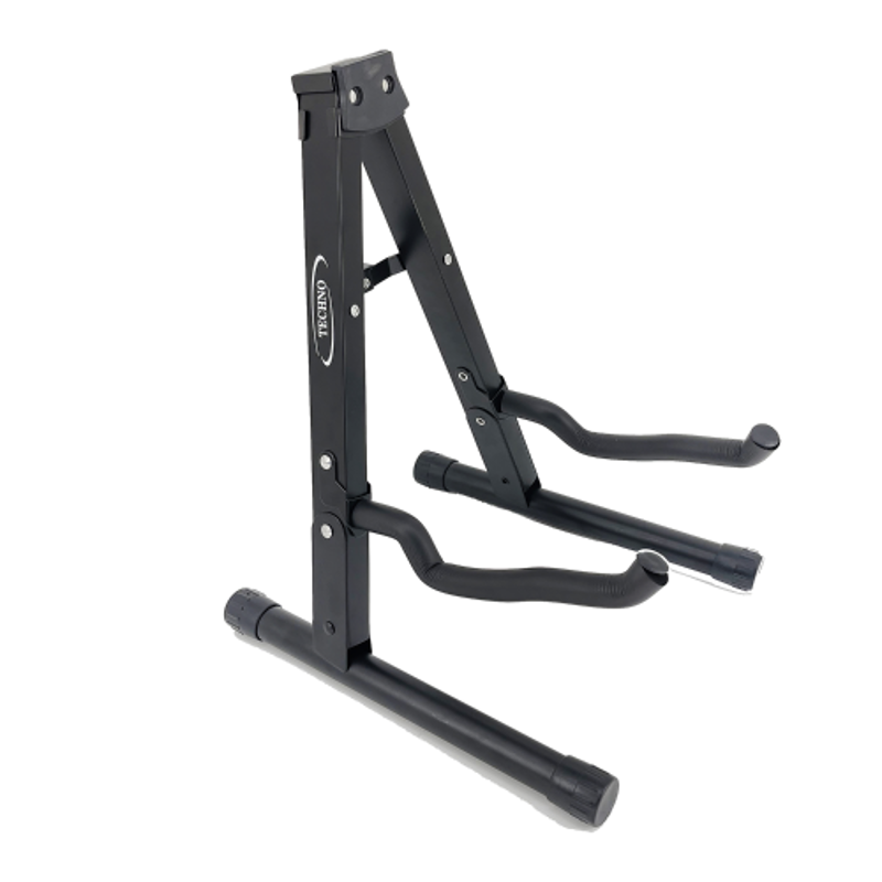 Techno A-Type Iron Matte Finish Portable Guitar Stand for Single Acoustic Guitar, RJ-GSTDFLD-12