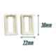 Elegant Casa 44x24mm Seat Cover Screw Hinges Set with 120mm Bolt for Wall Hung & One Piece Toilets