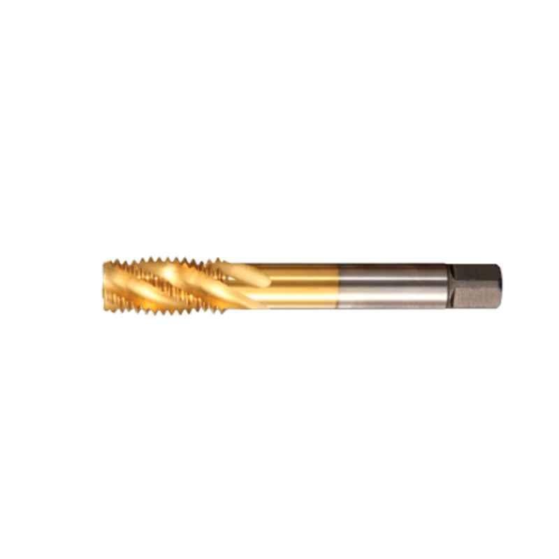 Presto 60025 M3x0.5 HSS Tin Coated Metric Coarse Spiral Flute Short Machine Tap, Length: 48 mm