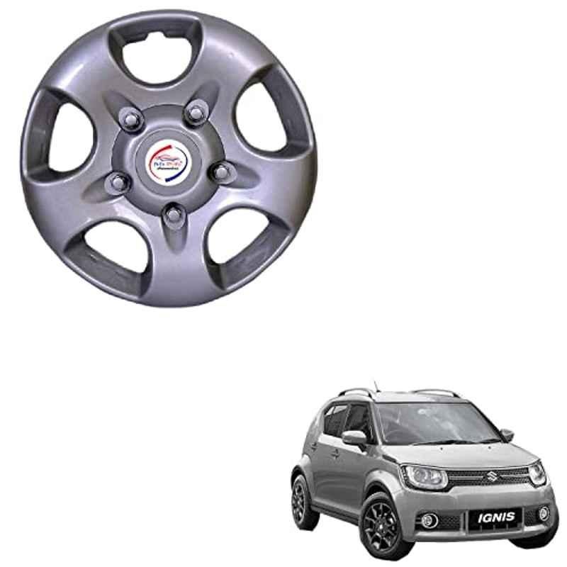 Auto Pearl 4 Pcs 15 inch ABS Silver SC28 Hubcap Wheel Cover Set with Retention Ring for Maruti Suzuki Ignis 2020