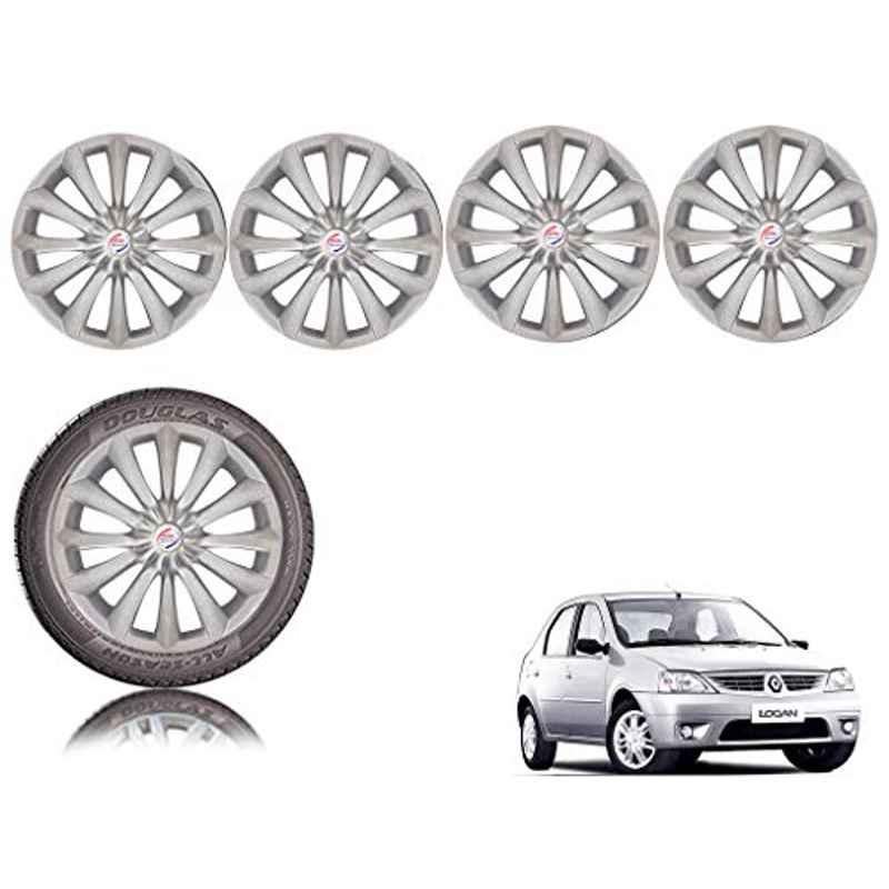 Auto Pearl 4 Pcs 14 inch Black ABS Hubcap Wheel Cover Set with Retention Ring for Hyundai Xcent2018