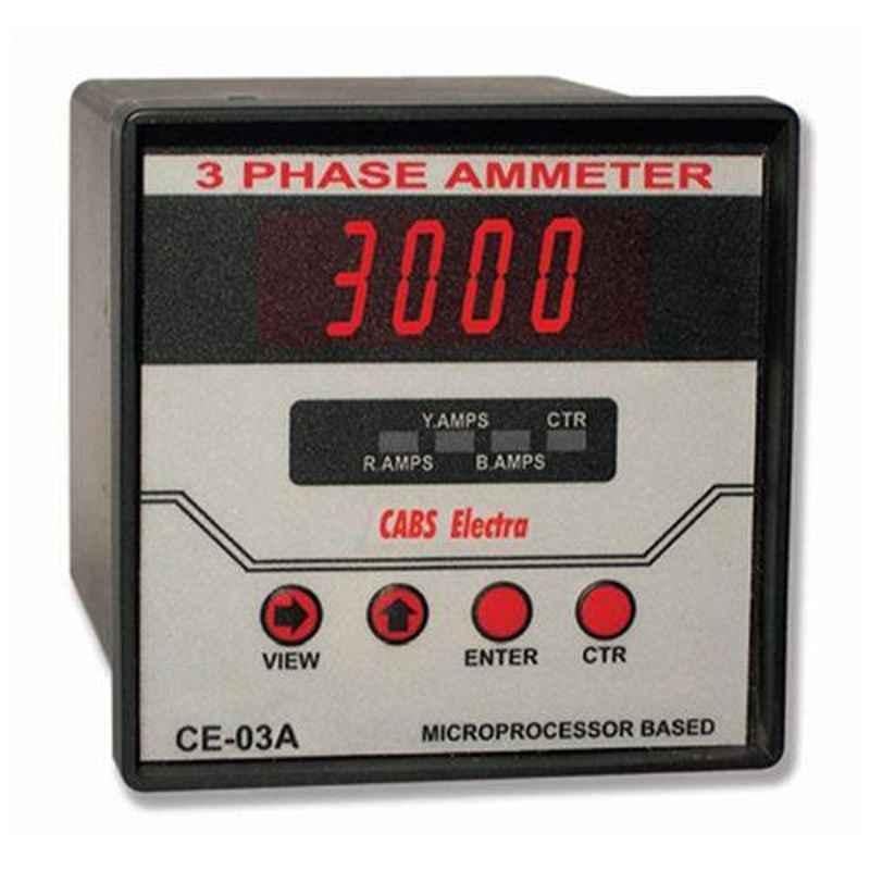 Metravi Digital Three Phase Ammeter, CE-03A