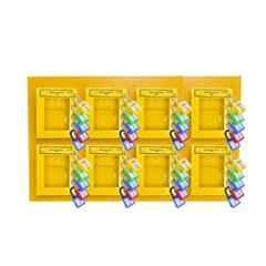Lukko Safety 8 Boxes Group Lockout Key Box with 5 Lockable Hooks, LS-G40