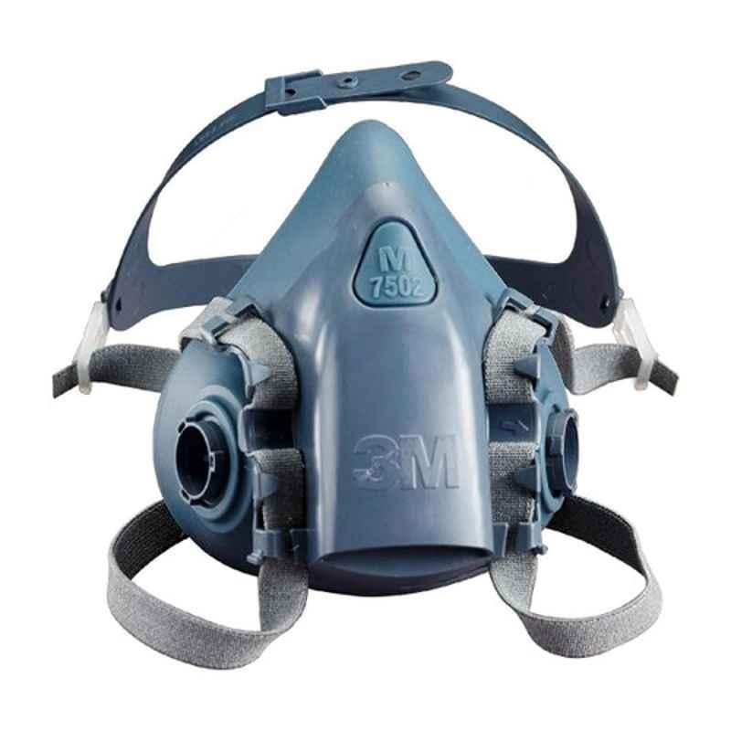 3M 7500 Series 7502 Silicone Blue Half Facepiece Reusable Respirator, Size: Medium