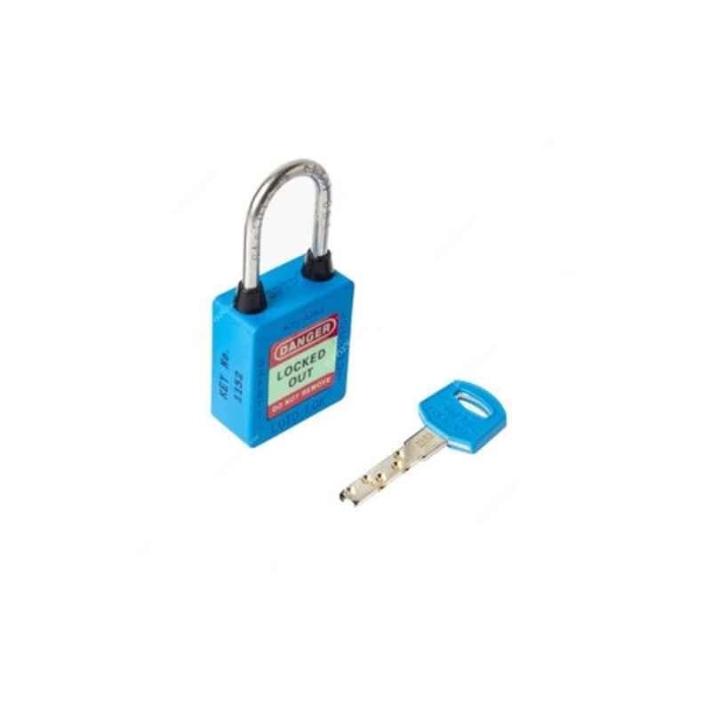 Loto-Lok 40x5mm Nylon & Stainless Steel Blue Three Point Traceability Lockout Padlock, 3PTPBKAR40