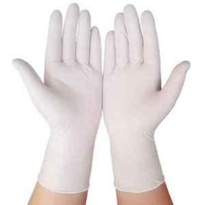 SSWW 100 Pairs White Nitrile Latex Free Examination Gloves Box, Size: S (Pack of 220)