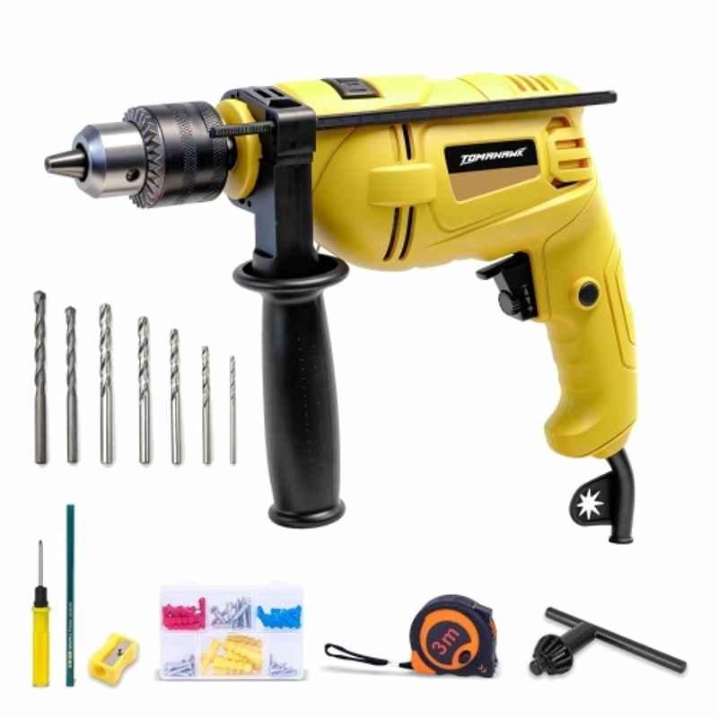 Tomahawk HOM-0650 650W 13mm Impact Drill Machine with Variable Speed, Reversible & Trigger Lock for Masonry, Metal & Concrete