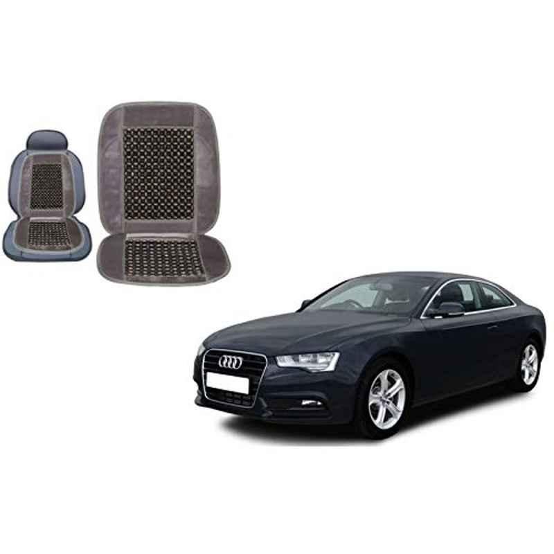 Kozdiko Wooden Bead Seat with Grey Velvet Border for Audi A5