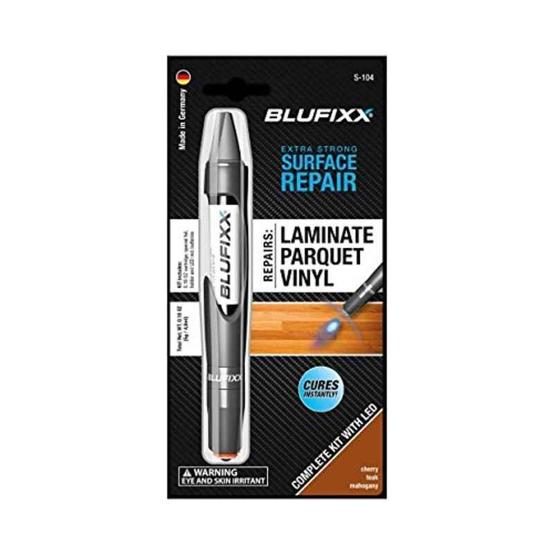 Blufixx Laminate, Parquet, Vinyl Repair Kit For Cherry, Teak And Mahogany Shades Of Wood With Led Light
