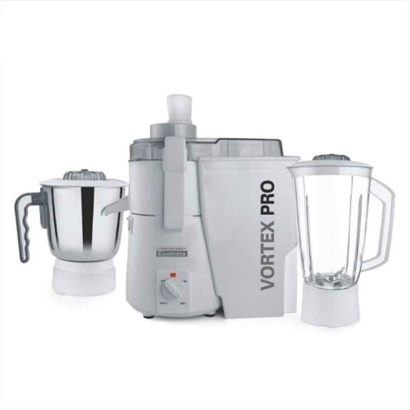 Padmini Essentia Vortex Pro 1.5 Litre 900W ABS Off White Copper Motor Juicer Mixer Grinder with 2 Jars