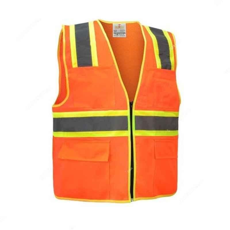 Empiral Sparkle E108083007 100% Polyester Orange Safety Vest, Size: 4XL