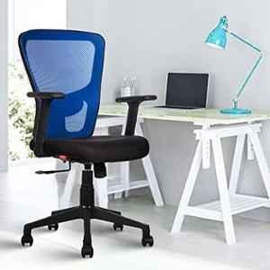 Rose Teesla Mesh Blue & Black Medium Back Ergonomic Chair