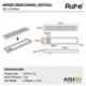 Ruhe 40x5 inch 304 Grade Stainless Steel Shower Drain Channel Vertical with Collar, 16-0112-18