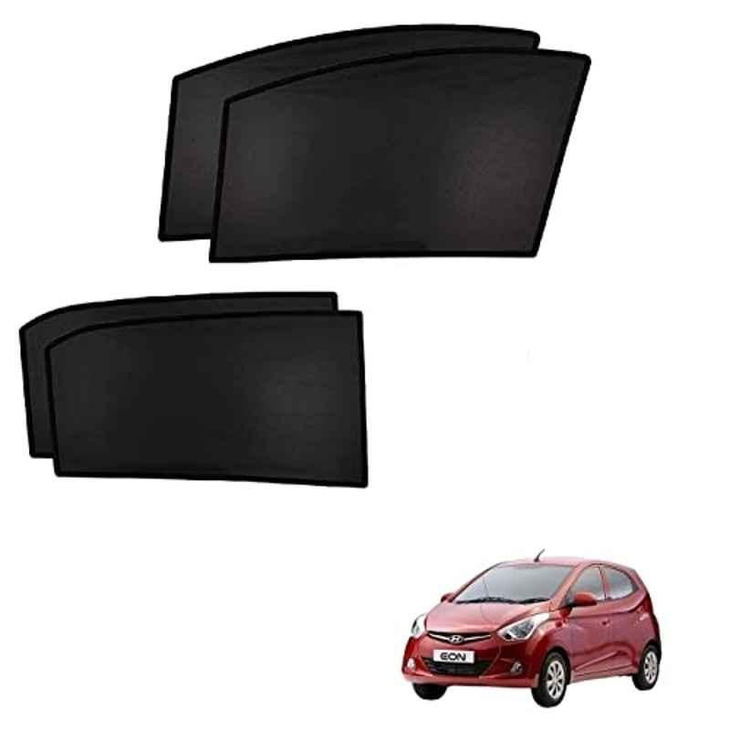 Kozdiko 4 Pcs Custom Fit Non Magnetic Curtains Mesh Car Sun Shade Set for Hyundai Eon