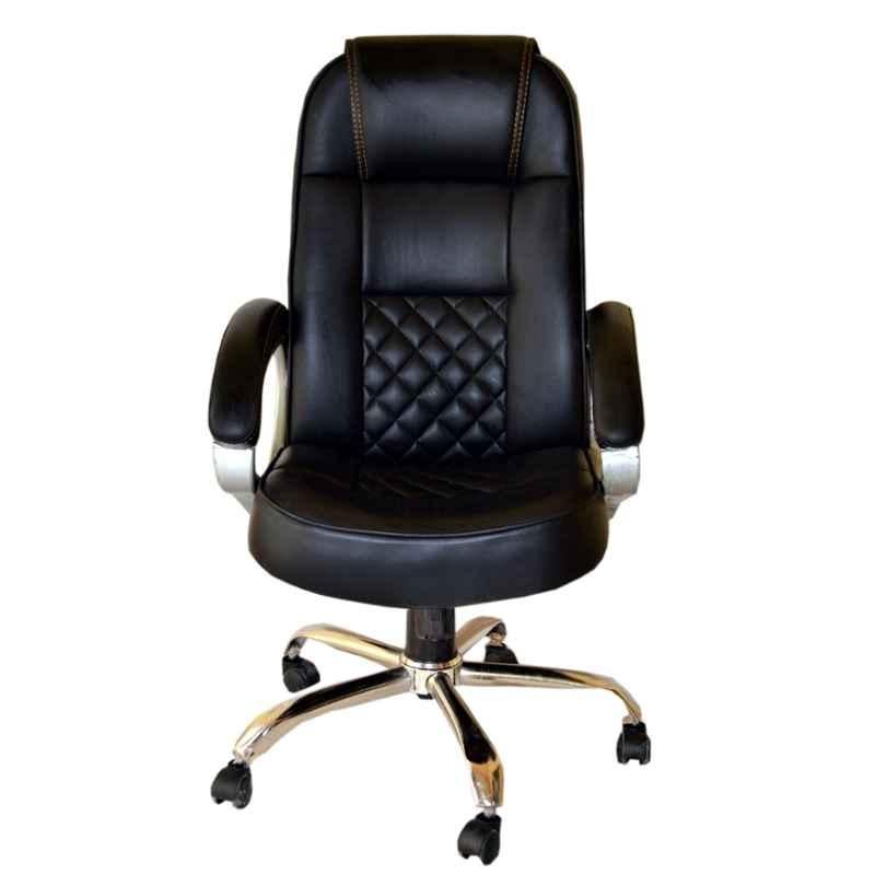 Mezonite High Back Synthetic Leatherette Black Office Chair (Pack of 2)