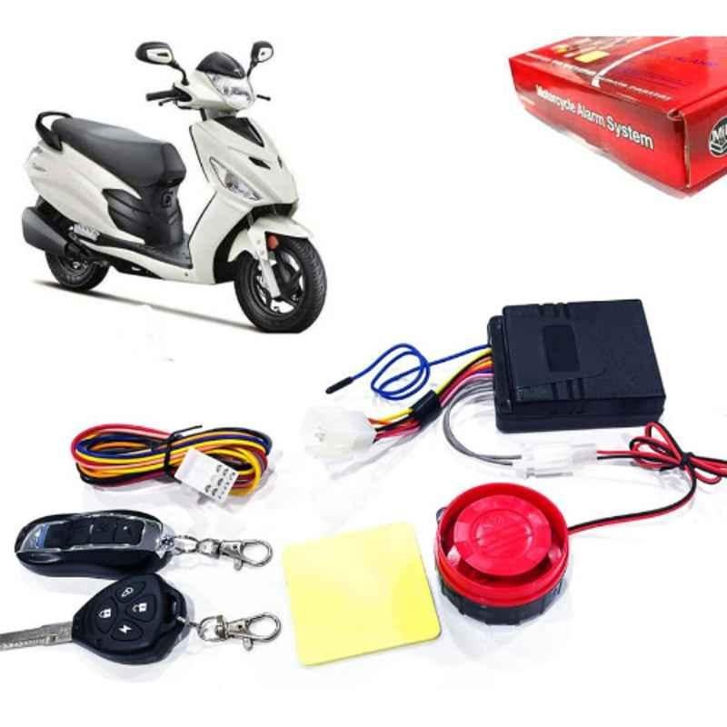 Auto Pearl 12V Black Two-Way Anti Theft Motorcycle Alarm Kit with 2 Pcs Remote for MotoCorp Destini 125