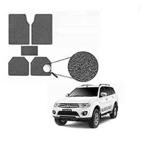 Kozdiko 5 Pcs Grey Heavy Duty Anti-Slip Noodle Nomad Style Car Floor Mat Set for Mitsubishi Pajero Sport