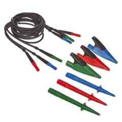 Fluke TL165/UK Red & Blue & Green Fused Probe-R-A Plug W-Alligator Clip Test Lead Set, 2534265