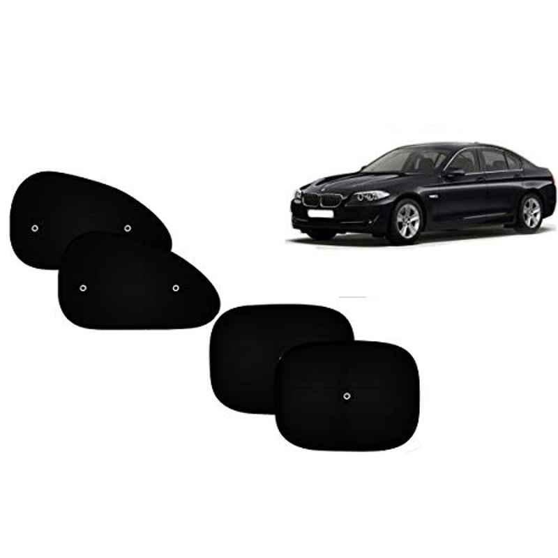 Auto Pearl 4 Pcs PVC & Mesh Black Window Side Sun Shade Set for BMW 520i