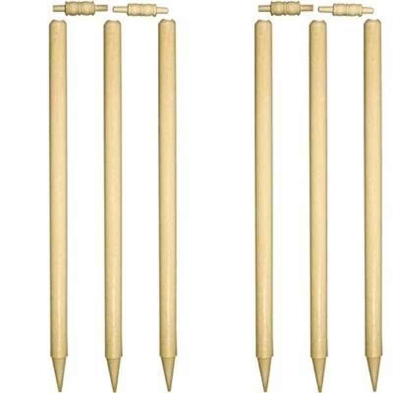Forgesy Wood Stumps with 4 Bails (Pack of 2)