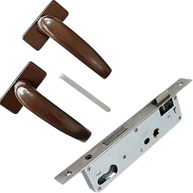 Robustline 25x2cm Aluminium Brown Heavy Duty Door Handle with 20mm Lock Body