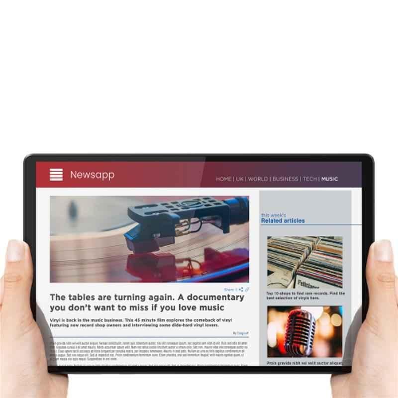 Lenovo M10 Plus 2nd Gen 4GB/128GB 10.3 inch FHD Display Wi-Fi Platinum Grey Tablet with Active Pen, ZA6H0041IN