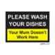 Jeepl Please Wash your Dishes Sticker, jeepl-414