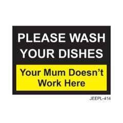 Jeepl Please Wash your Dishes Sticker, jeepl-414