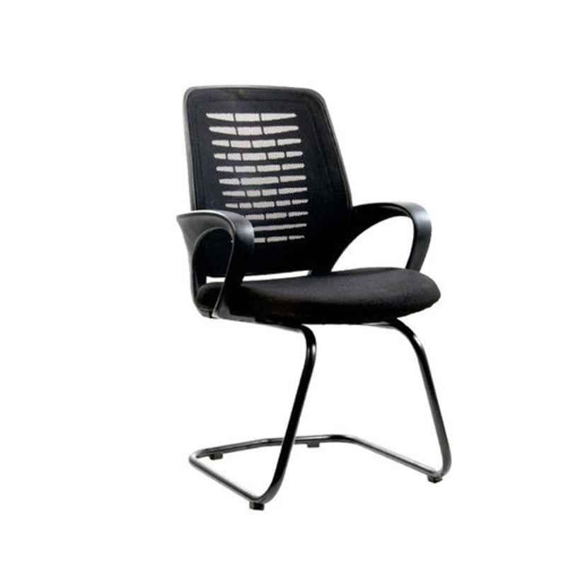 Smart Office Furniture 63x63.5x98.5cm Black Visitor Chair with PP & Nylon Armrest, 901T
