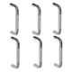 Smart Shophar 4 inch Stainless Steel Silver Berry Cabinet Handle, SHA40CH-BBRY-SL04-P6 (Pack of 6)