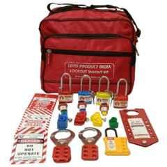 India Loto ILP02RB Red Lockout Tagout Electrical Red Bag Kit