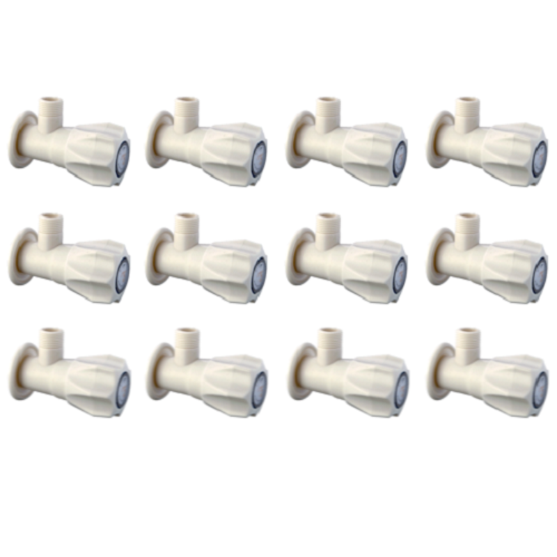 Natraj ABS Angle Faucet With Wall Flange, ABS4318A (Pack of 12)