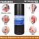 Strauss 45cm Rubber & EVA Black High Density Yoga Foam Roller, ST-2217