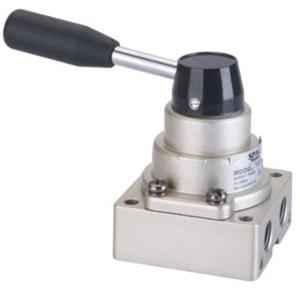 3 Position 4 Way G1/4 Dia Pneumatic Hand Lever Valve