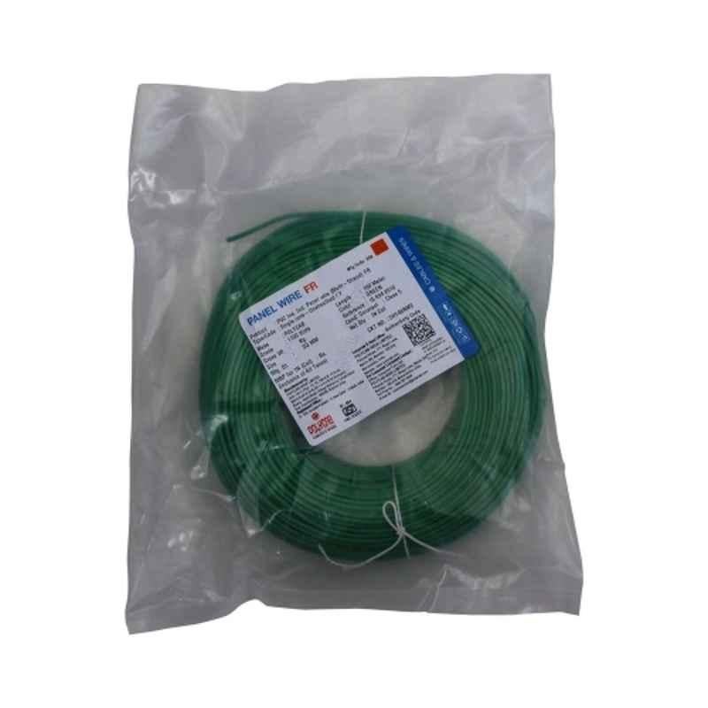Polycab 0.75 Sqmm 1 Core Green Copper FR PVC Insulated Unsheathed Flexible Cable, Length: 100 m