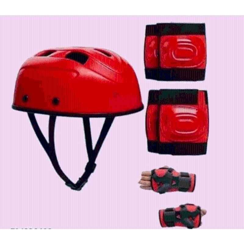 STYRKR Plastic & EVA Foam Red New Skating Kit for Kids (5-12 Years) | Cycling Safety Kit | Skating KitKIT-1007