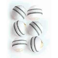 Matrica Leather Standard White Professional Grade Impact Cricket Ball for Club Play (Pack of 6)