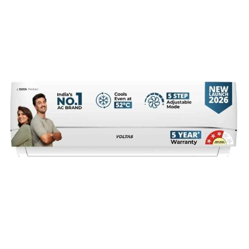 Voltas 183INVHC Vectra Zenith 1.5 Ton 3 Star White Inverter Split AC with Copper Condenser, 4504073